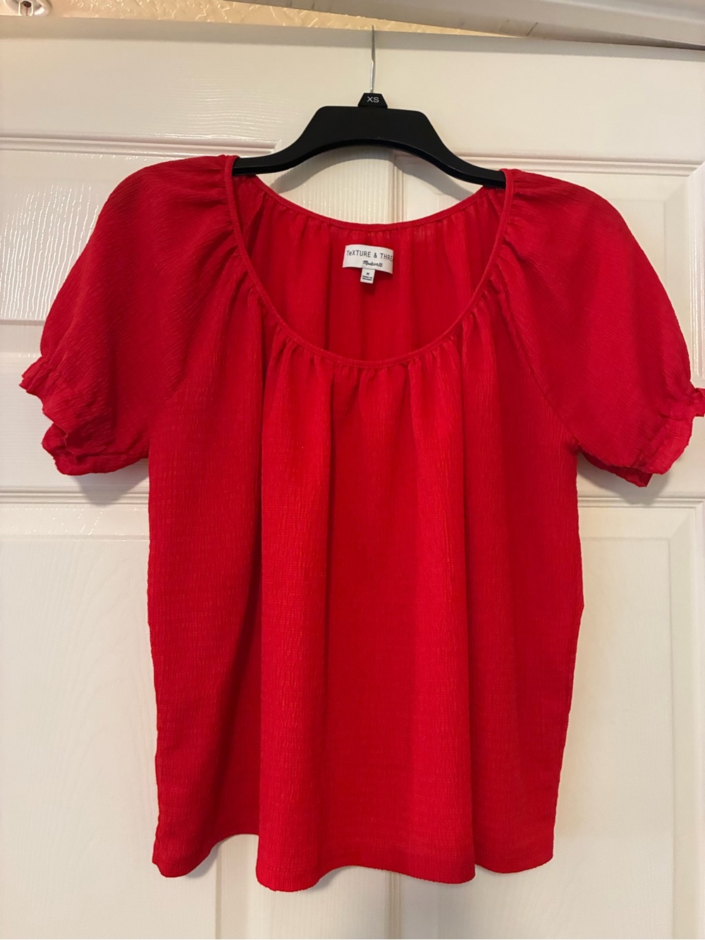 Madewell Texture and Thread Peasant Blouse